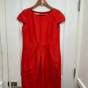 Oscar dela Renta women's Dress, size 2, Red, MADE IN ITALY, 100% Silk
